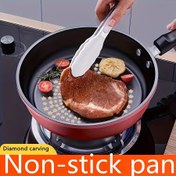 Resim 9.5 İnç Yapışmaz Kırmızı Kızartma Tenceresi Kapaklı - Dayanıklı Dökme Demir Sap, Biftek, Pancake ve Stir-Fry için Mükemmel - İndüksiyon ve Gaz Ocakları ile Uyumlu, Bulaşık Makinesinde Yıkanabilir, Yapışmaz Pişirme Yüzeyi, İndüksiyon Tencere | Modern Mutfak Eşyası | Dayanıklı Dökme Demir Sap 