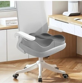 Resim Chenkestoreone Gri 1 Adet Ergonomik Hafıza Köpüklü Kuyruk Sokumu Yastığı Nefes Alabilir Yıkanabilir Ofis Sandalye Tekerlekli Araba 