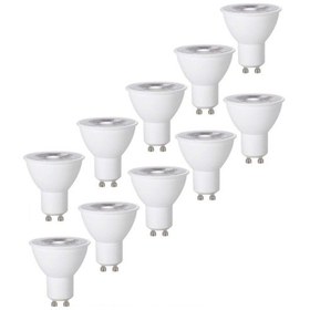 Resim Full Reyon 10 Adet 7 W Gu10 Ledli Spot Ampul Gün Işığı 
