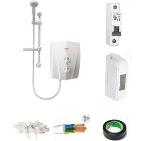 Resim Feyza Design Elektrikli Şofben V1200, 3mt Kablolu Tam Set, Montaj Hariç, Güçlü ve Güvenilir 