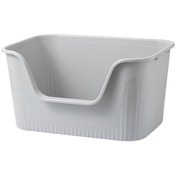 Resim Homyl Yüksek Taraflı Kedi Kumu Kutuları Kolay Temizlenen Gri-s 