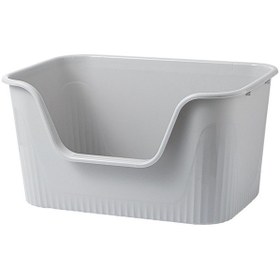 Resim Homyl Yüksek Taraflı Kedi Kumu Kutuları Kolay Temizlenen Gri-s 