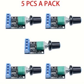 Resim 5 adet PWM DC Motor Hız Kontrol Cihazı & LED Dimmer - 10A, 5V'den 12V'ye Güç Kaynağı için Adım Adım Regülatör 
