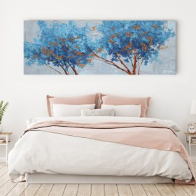 Resim İkili Mavi Ağaç - 200x70 