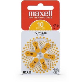 Resim Maxell PR536 (10) 1.4V Düğme Kulaklık Pili 6'lı Paket 