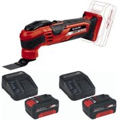 Resim Einhell Varrito Çift Akülü Raspalama Makinesi + 4.0 Ah Akü 2 Adet 