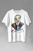 Resim Kendim Seçtim Karizma Gözlüklü Gazi Mustafa Kemal Atatürk Portresi Baskılı Tişört Unisex T-shirt 