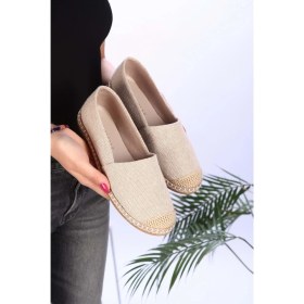 Resim Shoeberry Kadın Ten Keten Espadril 