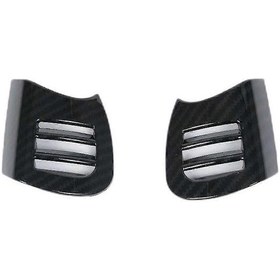 Resim F55 F56 F57 Hatchback Aksesuarları İçin Araç Hava Çıkış Kapağı Trim Çıkartması Abs Karbon Fiber Karbon Fiber Desen 