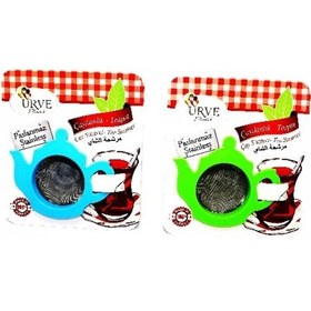 Resim Çay Süzgeci Demlik Şeklinde Renkli 