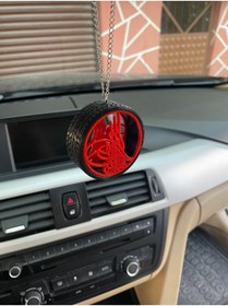 Resim 3dbaydesign Osmanlı Tuğrası Lastik Içi Ayna Süsü (kırmızı) 