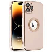 Resim Apple Iphone 14 Pro Max Kılıf Flash Stamp Rose Gold Microsonic
