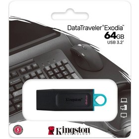 Resim Kingston 64 GB Exodia USB 3.2 Gen.1 USB Bellek 