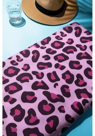 Resim Dijital Baskı Plaj Deniz Havlusu Leoparlı Desen Peştamal Hvl0014 Renkli 