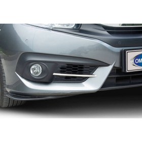 Resim Omsa Honda Civic Fc5 Krom Sis Far Çıtası 2 Parça 2016-2021 Arası 