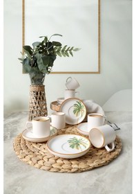 Resim Keramika Bronze Palmiye Nordic Kahve Takımı 12 Parça 6 Kişilik 