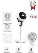 Resim Torima SF-06 Beyaz Ayaklı Portatif – 45W 3 Kademe 3 Pervaneli 8'' İnc Vantilatör Fan 