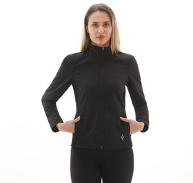 Resim Skechers W Fitted Softshell Turtle Neck Jacket Kadın Ceket Siyah 