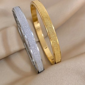 Resim Kadınlar için şık paslanmaz çelik bilezik - Parlayan, altın tonlu moda aksesuarı, partiler ve çift hediyesi için mükemmel, parti aksesuarı|Şık bilezik|Dayanıklı bilezik 