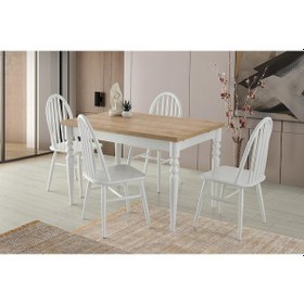 Resim Didim Ada Açılır Mutfak Masa Sandalye Takımı 80x120 