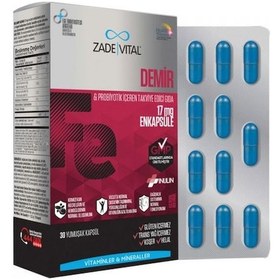 Resim ZADE VITAL DEMIR VE PROBIYOTIK 30 KAPSUL 