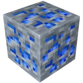 Resim Minecraft Cevheri Taşınabilir Şarjlı Pilli Led Gece Lambası Mavi - Siyah 