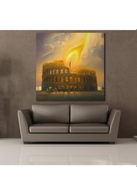 Resim İnsanlar Ve Güneş Kanvas Tablo 30x30cm 