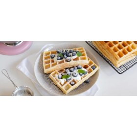 Resim Omake Sabit Ikili Waffle Makinesi Brüksel 4x6 