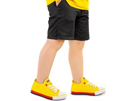 Resim Kiko Kids Tinna Bağcıklı Erkek Çocuk Keten Ayakkabı Sarı 