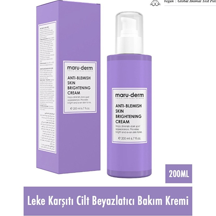 Maru.Derm Leke Karşıtı Cilt Beyazlatıcı Bakım Kremi 200 ml Fiyatı ve Özelliklerı - Badem
