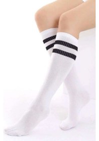 Resim Yetiş Socks Dizaltı Kız Çocuk Okul Çorabı 3'lü Paket Beyaz 