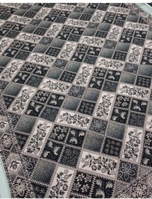 Resim Savan Dokuma Halı Örtüsü 6m² 200 300 Kale Siyah&pudra Siyah - Pudra 