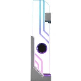 Resim Master MCA-U000R-AGSBTG-00 Masteraccessory Atlas Argb Ledli Tempered Camlı Universal Ekran Kartı Destek Aparatı (Vga Holder) 