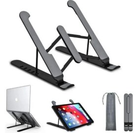 Resim Vos Versa Katlanabilir Kademe Ayarlı Kaymaz Taban Laptop Notebook Standı VK1012 
