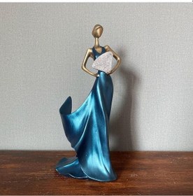 Resim Kız Dekor Şaraplık Şişelik Yelpazeli 