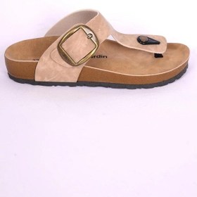 Resim Pc-6960 Günlük Ortopedik Konforlu Parmak Arası Kadın Terlik Bej 
