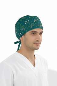 Resim ÇİZGİ MEDİKAL Kimya Sanatı Desenli Bone (Cotton Likra Kumaş) 