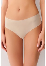 Resim Suwen Invisible Lazer Kesim Midi Slip Külot Sw9936089 Ten 