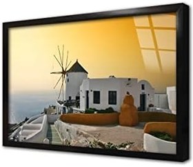 Resim Yunan Evleri Çerçeveli Cam Tablo 20x30 cm CA27454 