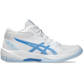 Resim Asics GEL-TASK MT 4 Kadın Beyaz Mavi Voleybol Ayakkabısı 1072A105-102 