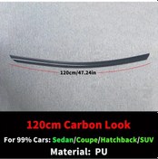 Resim Topnotch 47.24inch Karbon Desen Universal Spoiler Yüksek Kalite Tpu Spoyler Sedan Coupe Hatchback Suv 