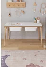 Resim Çocuk Oyun Aktivite Masası Rulo Çizim Kağıdı Dahildir 2 Çekmeceli Çocuk Masası Çok Renkli 