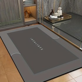 Resim Kaymaz Banyo Emici Diatomit Paspas, Yumuşak ve Süper Kaliteli Hızlı Kuruyan Duş Halısı Makinede ykanabilir Küvet Mutfaktaki Çamașırhanede Günlük kullandığınızda geleneksel baharat içermeyen modern paspas, Şık Paslanmayan, İnce Zemin Matı, çağ daire dekorasyonu diyotomik malzeme hizmeti, iletiş öncesi üründe ortaya 