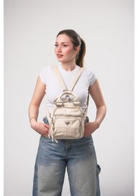 Resim Ççs 18076 Kadın Sırt Ve Omuz Çantası Bej-camel 