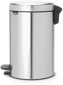Resim Brabantia Tret Çöp Kovası, İç Kovalı, Plastik, Çelik, plastik, Matt Stahl Fingerprint Proof, 12 Liter 