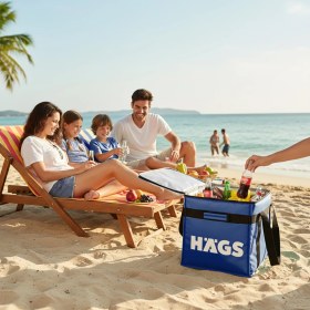 Resim Haegs Termal Kamp Çantası, Termal Termos Çanta, Kamp, Buzluk Geniş Hacimli Büyük 38 Lt- Koyu Mavi 