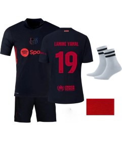 Resim Barcelona Lamine Yamal Çocuk Futbol Forma 4'lü Set Forma+Şort+Çorap+Bileklik 