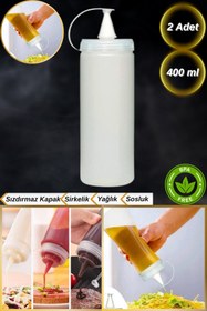 Resim Hane Dostu 2 Adet 400 ml Sızdırmaz Kapak Yağdanlık Sosluk Sirkelik 
