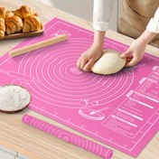 Resim 1 adet EVA Pişirme Matı, 29,97x29,97 cm, Dayanıklı Gıda Sınıfı Tezgah Üzeri Açma Matı, Ölçü Kılavuzu ile, Hamur Açma, Turta Kabuğu, Ekmek, Şekerleme, Kurabiye için, Kolay Temizlenen Mutfak Aracı Ev ve Restoran Kullanımı için 