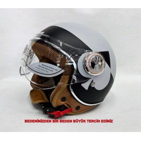 Resim Nero Tk-06 Şefaf Vizörlü Yarım Açık Kask Mat S2 